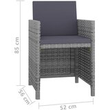  13-dijelni vrtni blagovaonski set od poliratana antracit | shoptok.hr