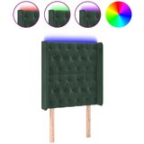  the living store led posteljno vzglavje temno zeleno 83x16x118/128 cm žamet - led vzglavje, (21487925) | Shoptok.si