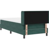 vidaXL Box Spring Postelja z Vzmetnico Temno Zelena 90x200 cm Žamet | Shoptok.si