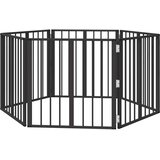  Vrata za pse 6 pcs Crna 60 x 60 cm Cinkani čelik | shoptok.hr