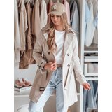 DStreet Trencz damski dwurzędowy z paskiem BELISION biały | shoptok.hr