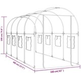  Staklenik prozirni 160x400x190 cm PVC i čelik obložen prahom | shoptok.hr