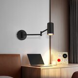 Nettlife Črna notranja stenska svetilka - Vintage stenska svetilka za spalnico GU10 - Brez žarnice, (22136366) | Shoptok.si