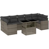 Maison Chic Seti vrtnega pohištva - Vrtna garnitura - Vrtni pohištvo set 8-delna z blazinami siv poli ratan, (21801028) | Shoptok.si