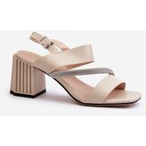 S. BARSKI Women's Elegant Sandals with Stiletto Heel Beige D&A | shoptok.hr