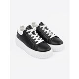 Shelvt Women's black sneakers with white inserts | shoptok.hr