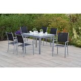 Gardenson Vrtni Set Milano, 7-delni, Raztegljiva Miza | Shoptok.si
