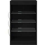  Komoda s LED svjetlima Crna hrastovina 41x37x67 cm | shoptok.hr