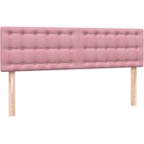  Box spring postelja z vzmetnico roza 160x210 cm žamet, (21829699) | Shoptok.si