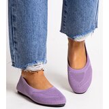Gemre Purple Fabric Ballet Flats Yafia | shoptok.hr