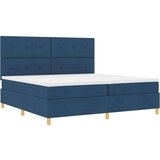  LED Box Spring Krevet s madracem Plava 200 x 200 cm tkanina | shoptok.hr