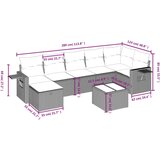  8-dijelni set vrtnih sofa od poliratana s jastucima svjetlosivi | shoptok.hr