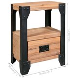 vidaXL Nočne omarice 2 kosa trden akacijev les in jeklo 40x30x54 cm | Shoptok.si