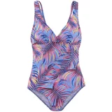 Lascana Jednodijelni kupaći kostim plava / žuta / roza