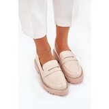 Boto Ladies Moccasins Eco Leather With Rhinestones Beige Wilamla | shoptok.hr