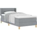 vidaXL Krevet s oprugama s madracem Svjetlosiva 90 x 190 cm tkanina | shoptok.hr