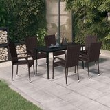  7-dijelni vrtni blagovaonski set smeđe-crni | shoptok.hr