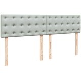  Krevet s oprugama i madracem svjetlosivi 200x200 cm baršunasti | shoptok.hr