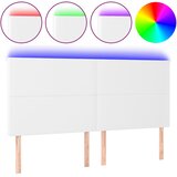  LED uzglavlje bijelo 200x5x118/128 cm od umjetne kože | shoptok.hr
