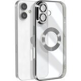 AVIZAR Ohišje serije Glam za iPhone 16 Odporno na udarce, Srebrna, (5000010540) | Shoptok.si