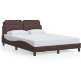 vidaXL Okvir za krevet s uzglavljem smeđi 140x200 cm od umjetne kože | shoptok.hr