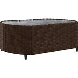  10-dijelni set vrtnih sofa od poliratana s jastucima smeđi | shoptok.hr