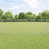 vidaXL varjena žičnata ograja z 22 valji srebrna 0.8x50 m jeklo | Shoptok.si