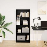  Regal za knjige crni 60x24x143 cm od konstruiranog drva | shoptok.hr