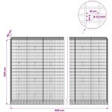  Gabion s žicom debljine 3,5 mm i mrežom 5x10 cm 900x50x200 cm | shoptok.hr
