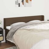 vidaXL uzglavlje s ušima tamnosmeđi 183x16x78/88 cm od tkanine | shoptok.hr
