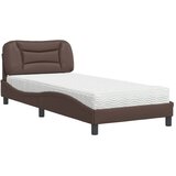  Krevet s madracem Hvar smeđi 80 x 200 cm od umjetne kože | shoptok.hr