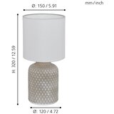 Eglo Bellariva stona lampa/1, e14, sivo/bela | Eponuda.com