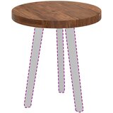  Gornji dio stola Svijetlosmeđa Ø 50 x 4 cm Čvrsto Hrastovo Drvo | shoptok.hr