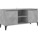 TV omarica s kovinskimi nogami betonsko siva 103,5x35x50 cm, (20622553) | Shoptok.si