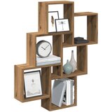vidaXL Zidna kockasta polica Artisan hrast 78x15x93 cm izrađeno drvo Cijene