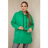 Kesi marka niezdefiniowana Insulated sweatshirt with press studs light green | Shoptok.si