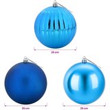  Set božićnih kuglica XXL 3 kom. Plava Ø 25 cm Plastika | shoptok.hr