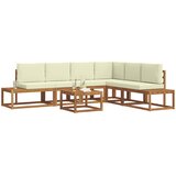  Set vanjskih sofa s jastukom 7 Komad Prirodna i krem | shoptok.hr