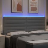  LED glava kreveta s LED trakama Svijetlo siva 200 cm tkanina | Eponuda.ba