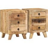  Noćni ormarić 2 kom 37x32x50 cm puno drvo grubo mango | Eponuda.ba