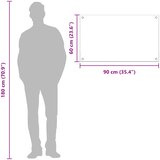  Kuhinjski zid Svijetlo siva 90 x 60 cm Staklo otporno na udarce | Shoptok.si