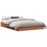 Furnova Posteljni okvir brez vzmetnice vošč. rjav 150x200 cm borovina, (21939404) | Shoptok.si