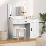 vidaXL Set od 2 Bijela MDF Srednji Ogledalo Toaletni Stol Cijene