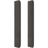  Vzglavje z ušesi temno sivo 103x16x118/128 cm žamet, (20738184) | Shoptok.si