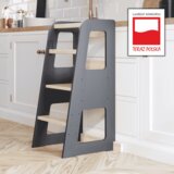 Molarem Home Kuhinjski pomoćnik za djecu HELPER - podesiva platforma - crni i svijetlo drvo Slike