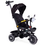 ECO TOYS Dječji tricikl sa okretnim sjedalom, ručkom za guranje, crna, | shoptok.hr