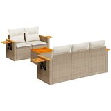  6-dijelni set vrtnih sofa s jastucima bež od poliratana | shoptok.hr