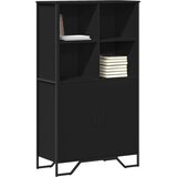  Visoka komoda crna 79,5 x 35,5 x 137,5 cm od konstruiranog drva | shoptok.hr