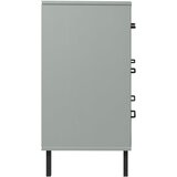  Komoda s 3 ladice siva 77 x 40 x 79,5 cm od masivnog drva OSLO | shoptok.hr