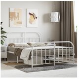 vidaXL okvir kreveta uzglavlje i podnožje bijeli 150 x 200 cm | shoptok.hr